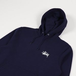 Stussy Basic Hoodie Navy/White (Size L)